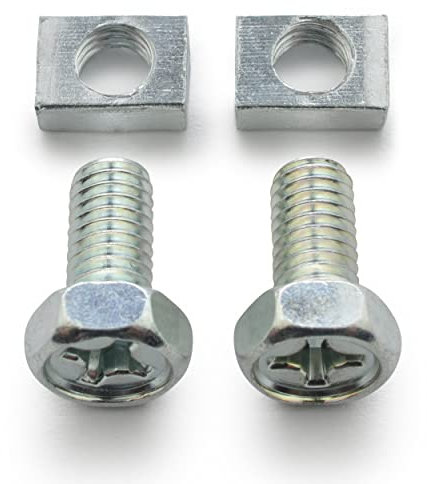 Easyboost 2 Dadi e Viti della Batteria per Moto Scooter AM6 Derbi Vespa MBK Booster Maxiscooter Dado Rettangolare Viti a Testa Esagonale