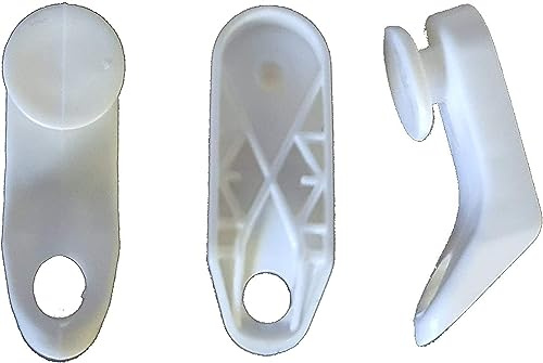 GANCI SCORREVOLI RINFORZATI per Tende Con Binario estensibile a Ricambio tenda in plastica Bianchi SCORRITENDA americano UNIVERSALI ORIGINALE VALIANT STANLEY SWISH KIRSH ACRIMO PEZZI 50 (200)
