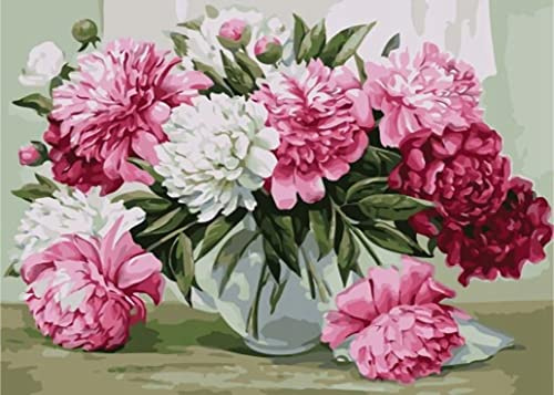 MISHBAY Diamond Painting Erwachsene Set Blumenstrauß - 30x40cm - Diamant Painting Entspannendes DIY Komplettset für Frauen & Anfänger - Kreatives Hobby für Ruhige Auszeite