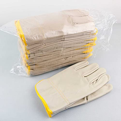 FLYIFE Schutzhandschuhe 1/5/12/24 Paar Arbeitshandschuhe Leder Herren Damen robuste Lederhandschuhe ndschuhe Gartenhandschuhe Montagehandschuhe Gartenhandschuhe,ideal für Privat & Gewerbe