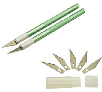 STOBOK Strumento Intaglio Alluminio con Lame Intercambiabili per Scultura Modello e Te Utensile da Lavoro Artigianale