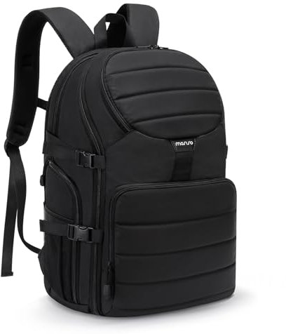 MOSISO Camera Backpack for DSLR/SLR/Mirrorless, Top Quick Access Photography Travel Backpack with 15-16 inch Laptop Compartment&Rain Cover, Camera Case Compatible with Canon/Nikon/Sony, Black