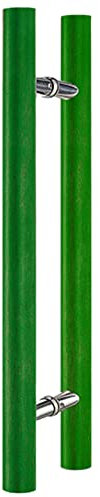 Stoßgriff Haustürgriff Türgriff-Set für die Vordertür, Eingangstürgriff aus Holz, Schiebetürgriff für Scheunenftür, H-förmiger, doppelseitiger, runder Stangen-Push-Pull-Türgriff für schwere