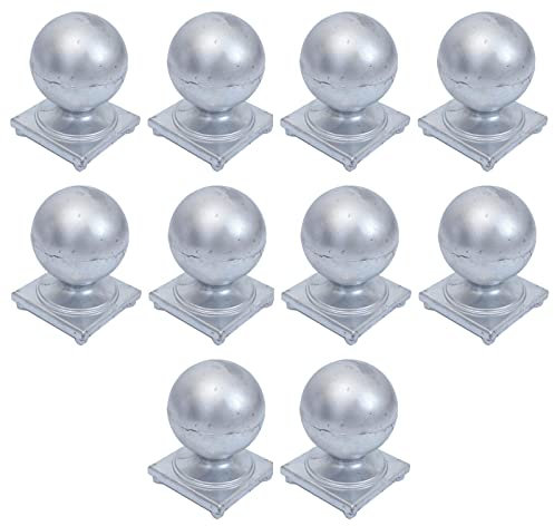 Capuchons de poteaux de clôture Colonne décorative 10 X embouts de clôture sphérique, capuchons de poteaux de clôture, capuchon de poteau de jardin en métal galvanisé, boule de clôture de terrasse(120