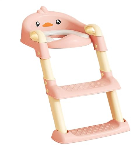 XIAOXIAOYU Vasino con gradino, pieghevole, per bambini, per WC con scaletta, comodo accessorio per bambini per ragazze e ragazzi