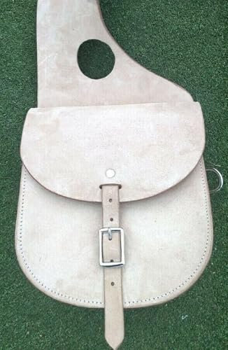 EQUIGEAR Western-Leder-Satteltasche für Pferde | Reitvergnügen Wanderritt geeignet für Reiten und Fassrennen | Satteltasche mit verstellbarem Riemen GRÖSSE: 10X10X3 SA-82