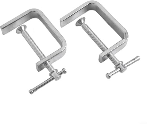 ZWEquipint C-Klemmen-Set, 2 Stück, Holzbearbeitungsklemmen, 50 x 100 mm, verstellbare G-Klemme, Metalllegierung, Stahl, Befestigungswerkzeug, für Holz, Kunststoff, Bohren, Schneiden, Werkstatt