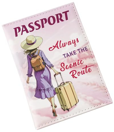 Housse De Passeport Coque Protection Passeport | Pochette Accessoire Imperméable Double pour Cartes de Crédit Carte d'Embarquement Femmes Hommes
