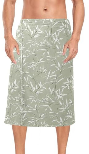 Asciugamano da uomo in spugna bianco e verde, 152 x 71 cm, per spa, sauna, palestra, toallas para Hombre