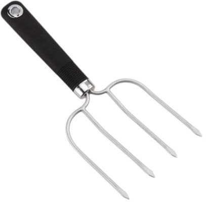 Warmhm Fourchette à Dinde Renforcée Acier Inoxydable 4 Dents Espacées Lot De 2 Outils De Barbecue Pour Éleveurs De Dindes Et Rôtissage En Extérieur