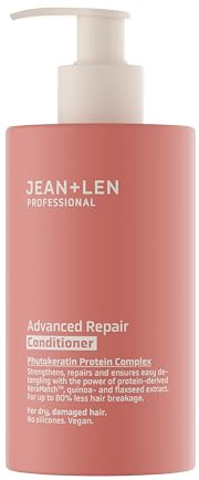 Jean & Len Balsam Professional Advanced Repair, vegan, 300 ml | Reparerande vård för torrt & skadat hår, stärker & vårdar intensivt, för mindre hårbrott, utan silikoner