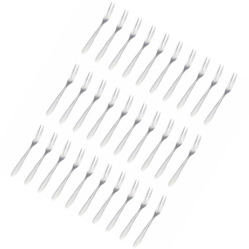 ULDIGI Tenedores Para Pastel Y Ensalada De Acero Inoxidable 30 Piezas Para Eventos Y Banquetes Utensilios De Cocina Funcionales