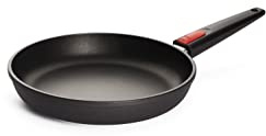 Woll – Nowo Titanium Flachpfanne Ø 26 cm, 5 cm hoch mit abnehmbarem Stiel – Aluminiumguss Antihaftpfanne – für Ceran, Gas, Elektro & Halogen – nicht induktionsgeeignet, backofenfest