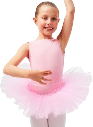 tanzmuster Ballettrock Mädchen Tutu - Pia - DREI Lagen Tüll - weicher, Baumwollbund - Ballett Tuturock für Kinder