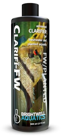 Brightwell Aquatics Clarifī-FW Freshwater Aquarium Water Clarifier for Crystal Clear Water by Removing Cloudiness and Suspended Particles Using Mechanical Filtration Enhancement, 500 ml