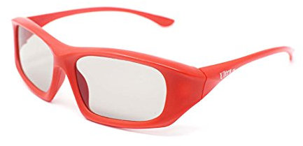 Ultra 2 Red Adults Passive 3D Glasses for TV Men Women Polarized Wraparound For Use with RealD Movies Cinemas TVs and Projectors 3D Cinema Glasses Movie Glasses 3D Glasses for Cinema…