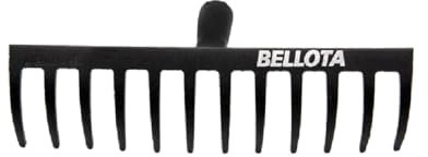 Bellota 951-12 - Rastrello da Giardino con 12 Denti - Testa di Acciaio - Rastrello di Media Intensità per Giardinaggio - Manico Non Incluso