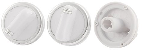 sourcing map Plastic Bathroom Water Heater Temperature Control Knob Switch Head x 3