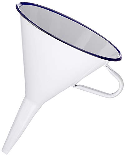 Krüger Emaille Trichter Husum Ø 14 cm | Für Einmachen & Abfüllen | PFAS-frei | Schnitt- & kratzfest | Geschmacksneutral | Leicht zu reinigen | Praktischer Griff | Für Küche & Vorratshaltung