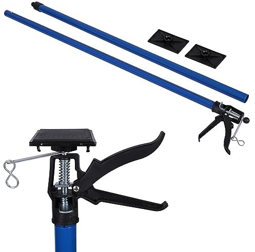 Wiltec Deckenstütze 115-290 cm bis 30 kg und bis 45°, Montagestütze aus Stahl, Einhandstütze Schnellspann-Stütze für Wände, Decken, Türzargen