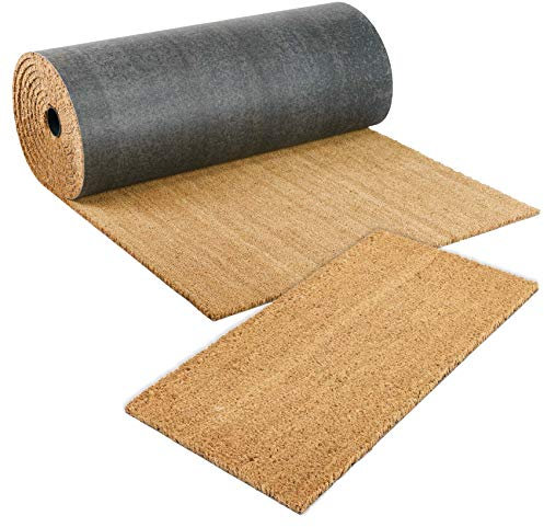 ANRO Kokosmatte Fußmatte Abstreifer Abtreter viele Größen und Höhen Naturprodukt Rollenware Dicke 14mm - Größe 100 x 30 cm
