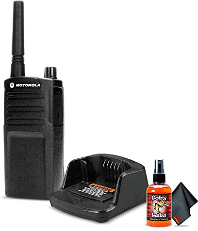 Motorola RMU2040 On-Site 2-Way Radio (RMU2040) + MicrophoneCleaner + Microfiber Cloth - Base Bundle