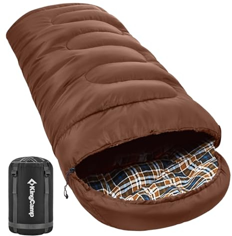 KingCamp Unisex vuxen filt sovsäck Camp, 400 g kaffe, R