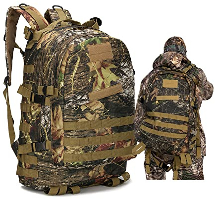 BEAUTI4U Digital Forest Jagd-Rucksack oder Jagdrucksack für Herren, 40 l, Camouflage-Rucksack und Jagdrucksack, Camouflage-Rucksack für Hütten, taktischer Molle-Rucksack, Mochilas-Camouflage, Camo