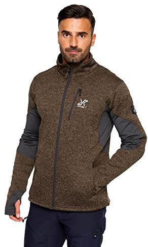 RevolutionRace Fusion Fleece für Herren, perfekt für Wanderungen und Outdoor-Abenteuer, Mud, XXL