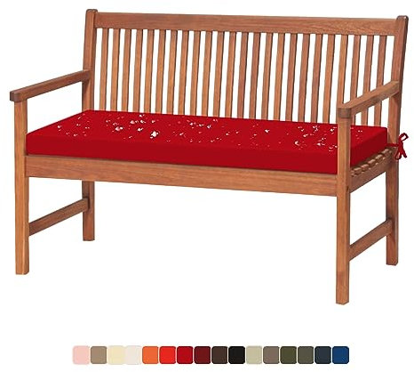 Lsjoaw Bankauflage 180X30X3CM Bankkissen Sitzauflage Sitzkissen wasserdicht Gartenbankauflage Schaukelkissen für Gartenbank Schwingen Bankpolster Outdoor für Fensterbank Gartenkissen Rot