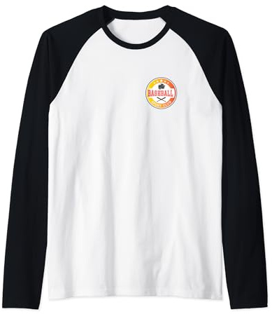 T-shirt avec inscription « I Love Baseball » Manche Raglan