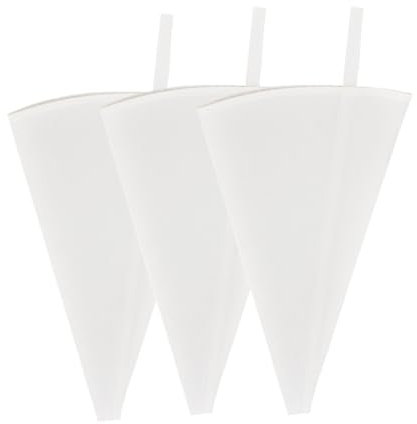 Lot de 3 poches à douille réutilisables de 40,6 cm en tissu pour décoration de gâteaux, poches à glaçage avec revêtement en plastique