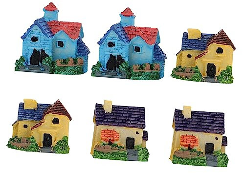 BESPORTBLE 6St Mikrolandschaft kleines Eichhörnchen-Anhänger für Armbänder Feenhäuser für Modelle Ornament hausförmige Figuren Mikrolandschaftsverzierung Karikatur Dekorationen schmücken