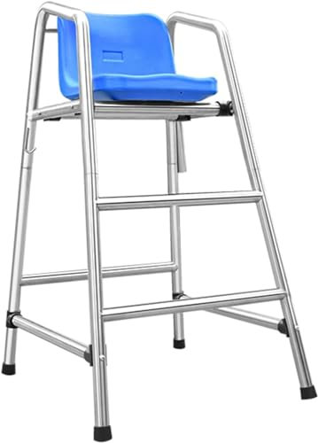 AviiSo Escalera 120 cm/150 cm/180 cm de alto Silla de salvavidas para piscina, lago y playa, Taburete de bar portátil de acero inoxidable para exteriores con asiento cómodo, Carga 300 kg/660 libras(Si