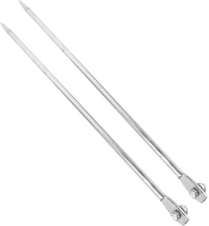 Gadpiparty Erdungsstab Eisen Erdungspfahl 2 Stück Tragbarer Grounding Rod für Haushaltsgeräte und Elektrische Systeme