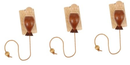 Cabilock 3pcs Woodpecker Doorbell Funny Wooden Bird Door Knocker Home Decor Entry Door Knockers for Opening