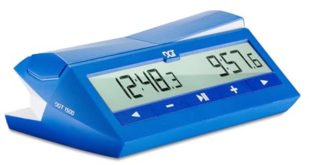 Digital schackklocka timer DGT 1500 för schackspel med snabbrörd (blå)