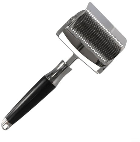 Manual Stainless Steel Noodle Cutter Roller,With 13/19 Slicers For Dough Cutting,Garlic Shallot Slicer,Kitchen Tool For Pasta Making(B)