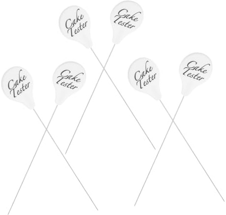 OUNONA 6pcs Reusable Stainless Steel Cake Testers for Baking Doneness Metal Cake Testing Tools for Home Bakery Essential Baking Supplies Kitchen Equipment
