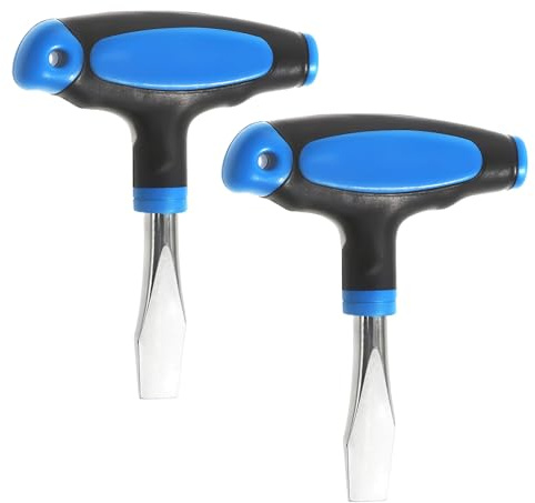 Xinjoduz Lot de 2 clés à bougie d'allumage de 10 mm avec poignée en T - Tournevis plat plat - Tournevis à tête plate - Pour tournage de films, atelier, mécanicien, entretien à la maison