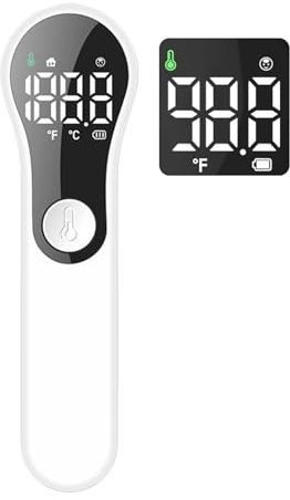 Medidor de Temperatura para Adultos | Termómetro Infrarrojo para Bebés | Dispositivo Digital Sin Contacto Preciso Con Función 2 En 1 Para Frente Y Objetos En Casa Para Adultos Y Niños