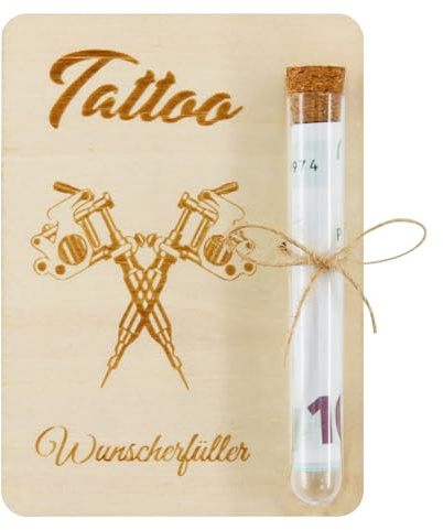 Embalaje para Regalos de Dinero Tatuaje Regalo de Madera