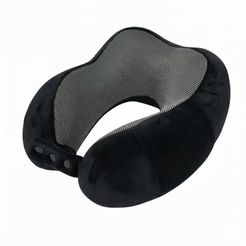Générique Oreiller de Voyage Ergonomique à Mémoire de Forme – Coussin Cervical Tour de Cou 360° Confort, Soutien Nuque Avion Train Voiture, Tissu Doux,Compact & Léger avec Masque et Bouchon Oreille