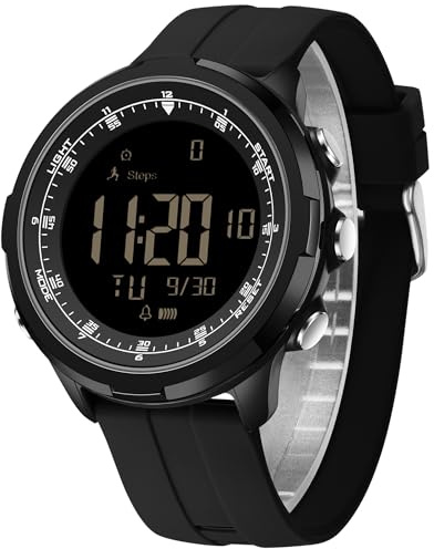 findtime Waterproof Pedometer Watch for Men Women Non Bluetooth No APP Mens Digital Sports Calorie Step Counter Watch Military Watches for Men with No Charger Wristwatch
