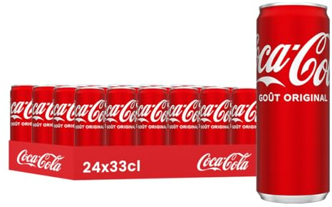 Coca-Cola Original, Boisson Gazeuse, Canette 33cl, Pack de 24