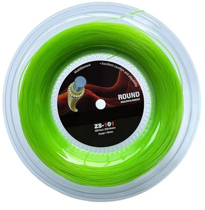Fluxioxtna Cómodos carretes de cuerda de tenis de 200 m con una construcción suave de 16 G para aliviar el estrés de las articulaciones y mejorar la cuerda de tenis larga y económica