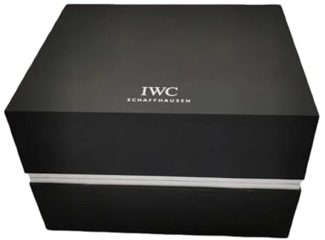 ROUREOX Set Scatola Regalo Orologi Uomo Imballaggio Completo Bauletto Conservazione Nero Interno Bianco per IWC Portofino