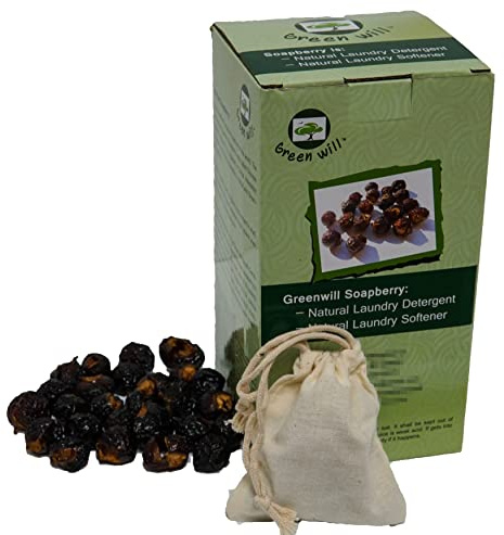 GREENWILL 1.5 libras de jabón orgánico dessembrado/nuez de jabón con bolsa de lavado