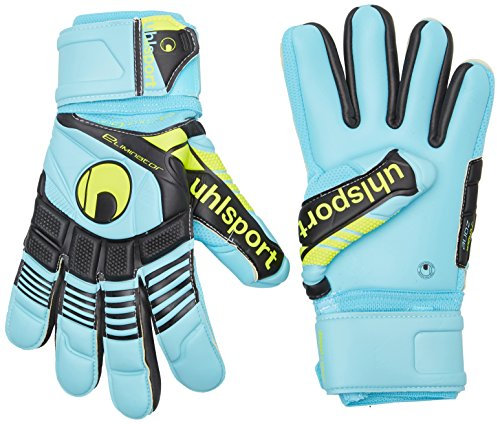 uhlsport Torwarthandschuhe Eliminator Absolutgrip HN, Eisblau/Schwarz/Fluo Gelb, 11, 100012401