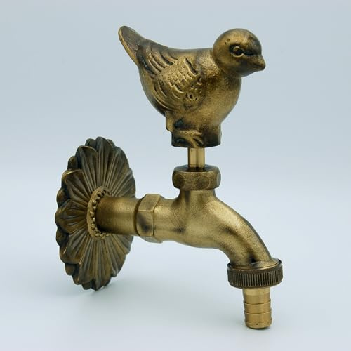 Dekorativer Wasserhahn für den Garten, 1,27 cm, mit Taubenmotiv, mit Schlauchanschluss